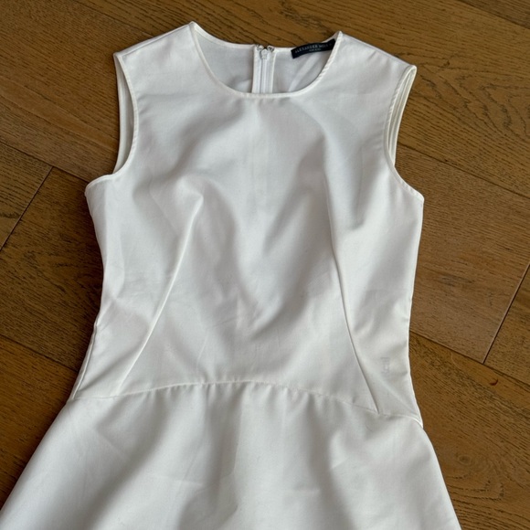 Alexander McQueen 2013 white Cotton Draped High Low Peplum crew neck Tank Top - Picture 9 of 14